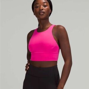 Lululemon Wunder Train Longline Bra in Sonic Pink